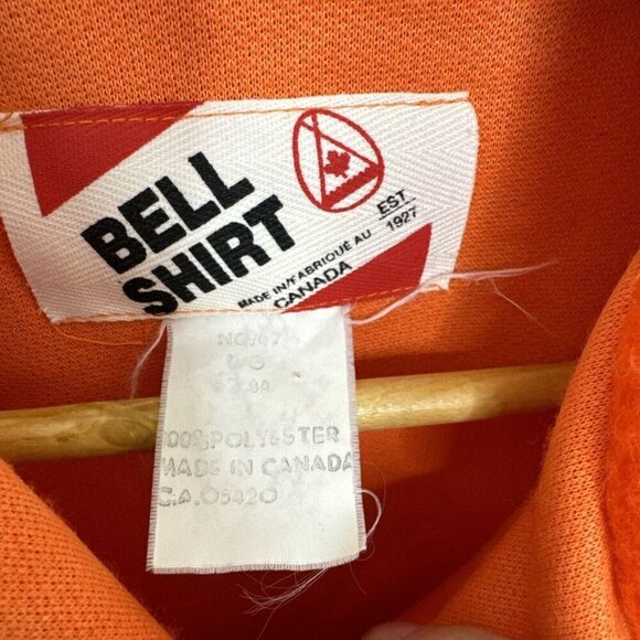 Vintage Bell Shirt Orange Fleece Jacket Zip Hunting Thermal Woman 10 Large - Picture 3 of 5